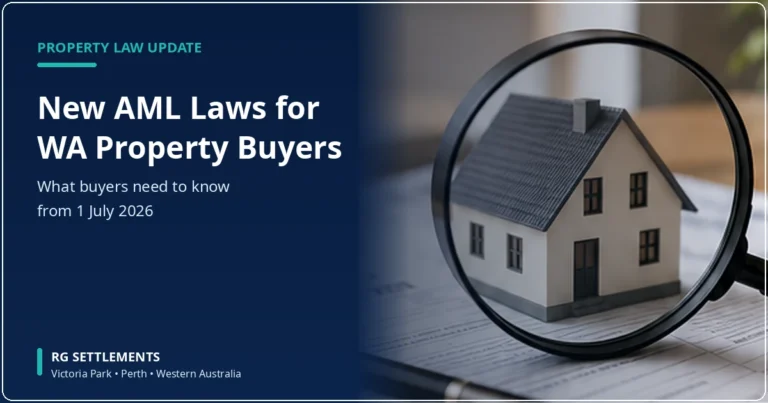 House under a magnifying glass representing AML checks for WA property buyers.